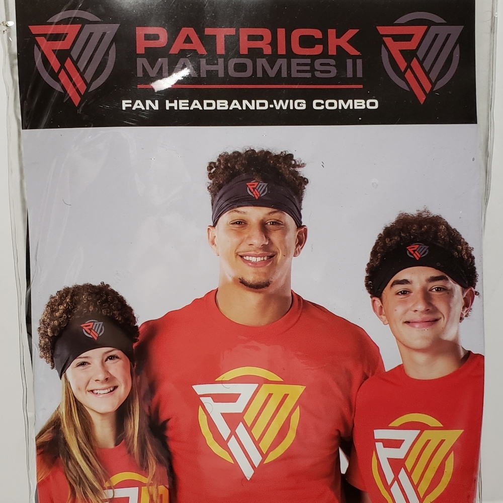 Patrick Mahomes costume headband/wig